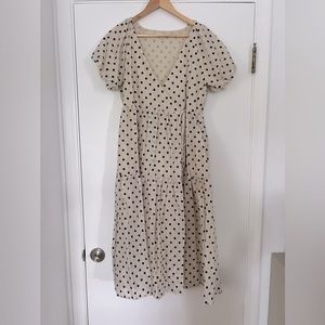 Madewell polka dot midi dress